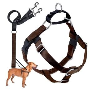 2 Hounds Design Freedom No Pull Dog Harness - brown, size large.  Used once